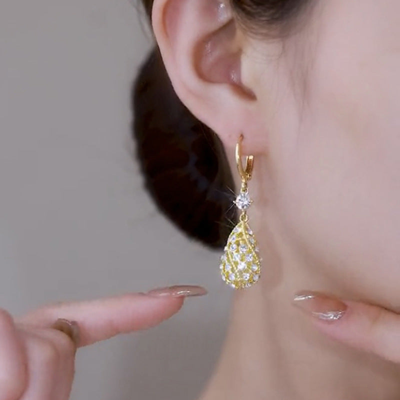 Fashion Diamond Water-Drop Earrings