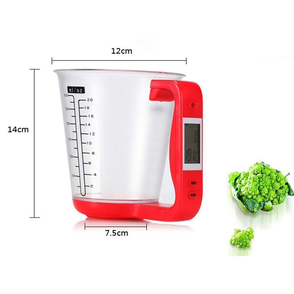 Hirundo Digital Measuring Cup and Scale, Red