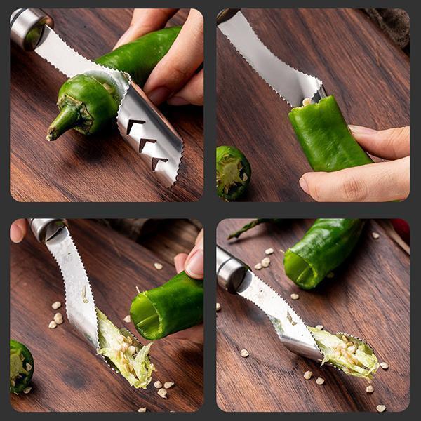 Stainless Steel Chili Corer Peppers Seed Remover
