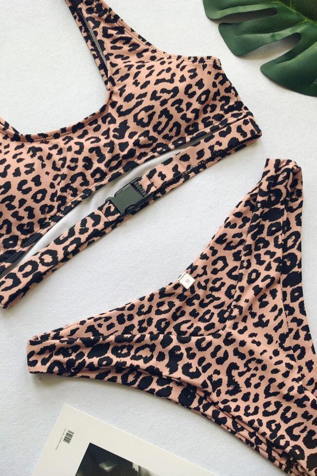 New Leopard High Leg Bikini Swimsuit.BI