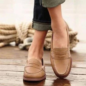 Women Soft Moccasins With Genuine Leather Flats