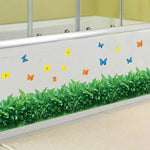 Nature 3D Flowers Green Grass Wall Decoration