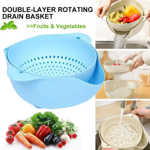 Double-layer Rotating Drain Basket