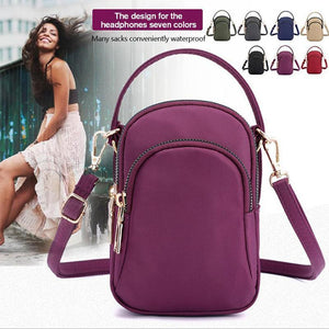 Small colored shoulder bag for women