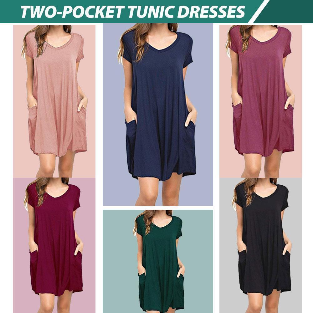 Two-Pocket Tunic Dresses