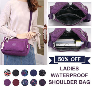 Large Capacity Ladies Waterproof Shoulder Bag, 10 Colors