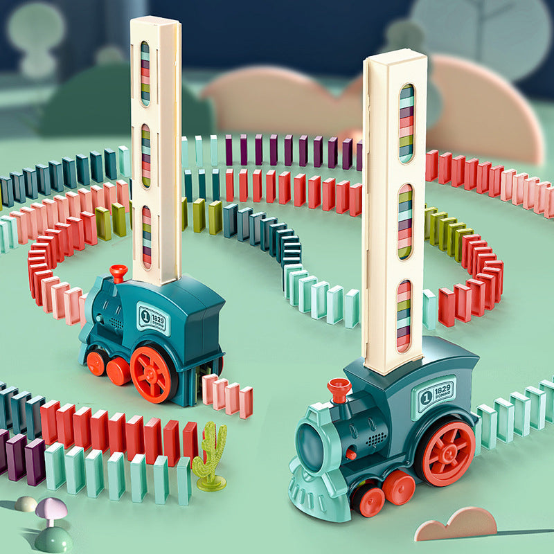 🔥 Domino Train Blocks Set-Automatic domino train