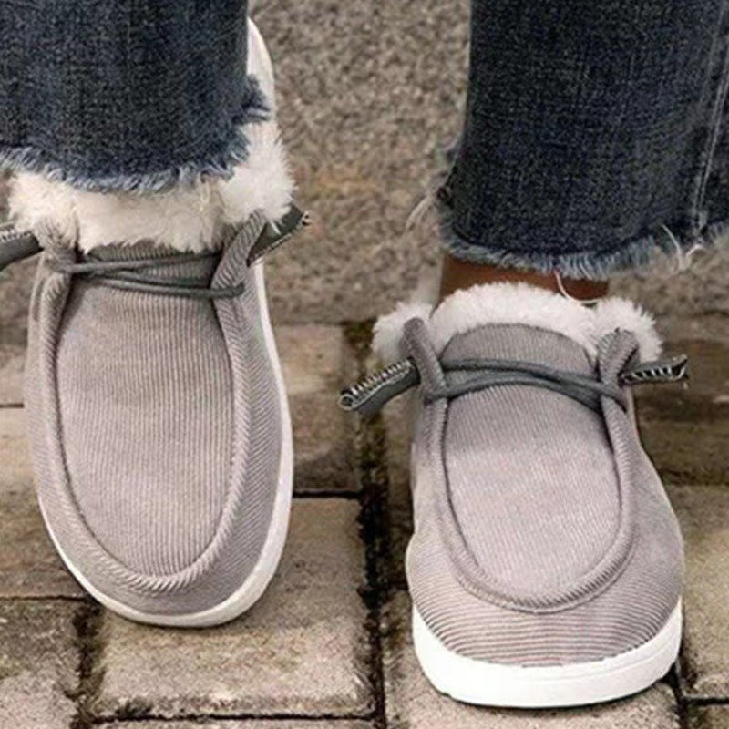 Women's Winter Fleece Lining Thick Flat Loafers