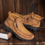 Men's Soft And Breathable Zipper Outdoor Tooling Boots