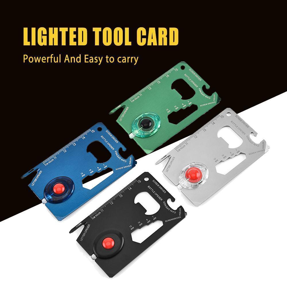 EDC Multifunctional Card with Led Light
