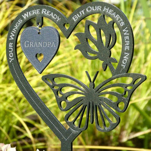 Memorial Gift Angel Feather Ornament - Garden Memorial Plaque