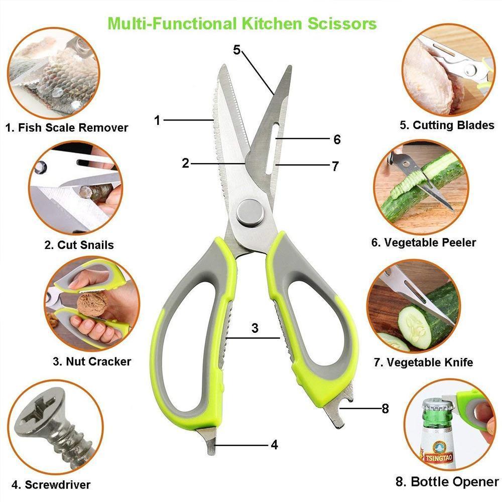 8-in-1 Multifunctional Kitchen Scissors