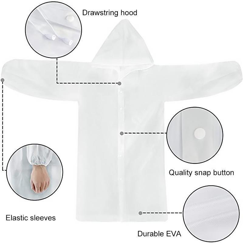 Unisex Reusable Portable Frosted Raincoat