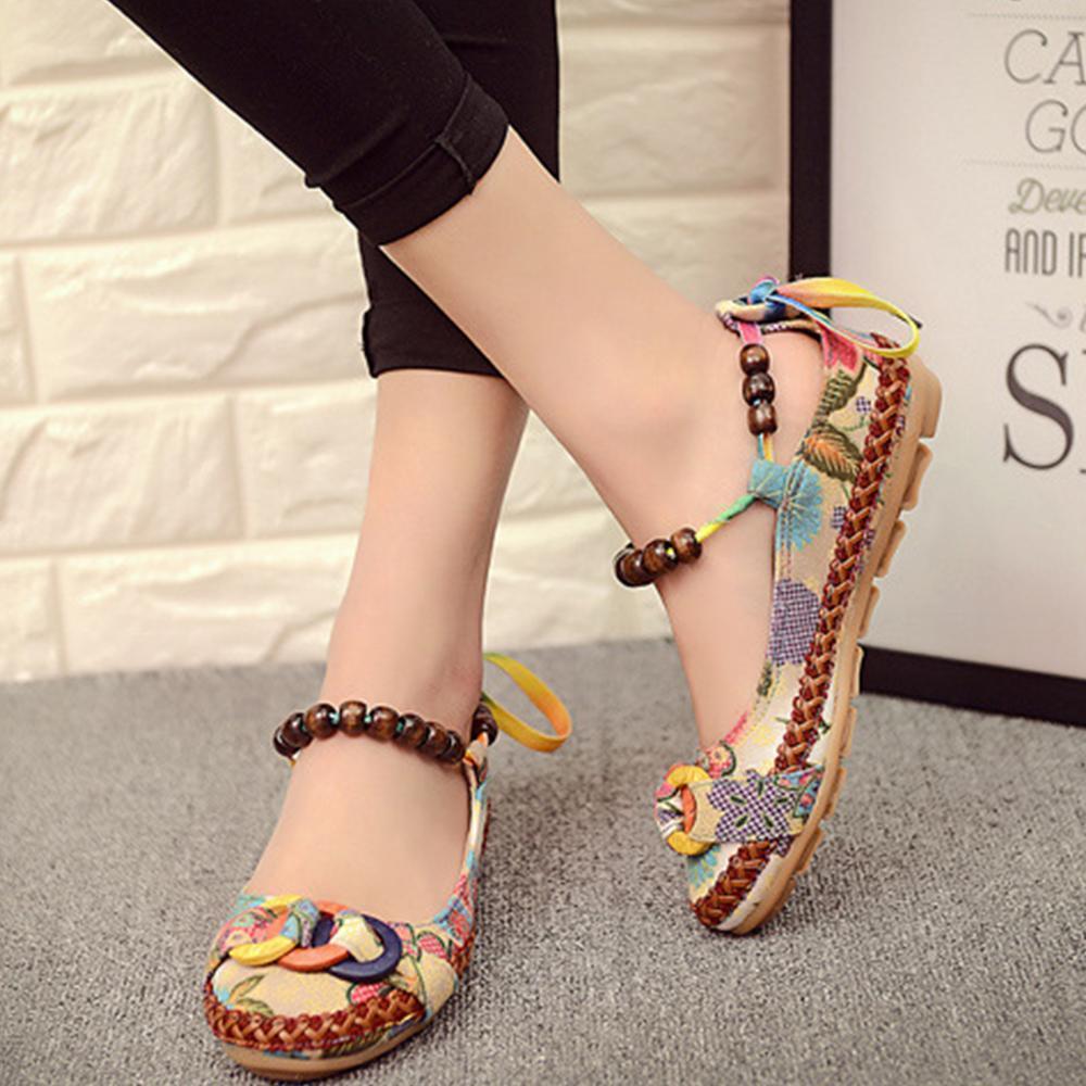 Women's Handmade Beaded Embroidered Shoes
