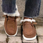 Women's Winter Fleece Lining Thick Flat Loafers