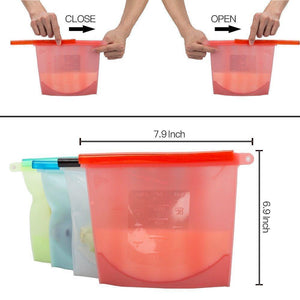 Silicone Food Storage Bags, 4 colors