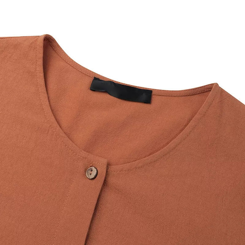 Cotton Linen Button Shirt