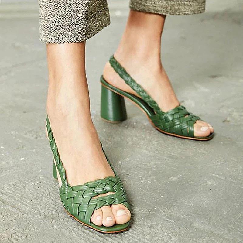 Women Elegant Chunky Heel Sandals