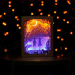 3D Light and Shadow Night Lamp Paper Carving Art