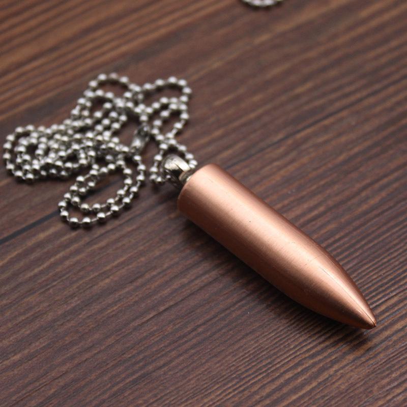 Pendant Lighter Bullet Shaped Necklace