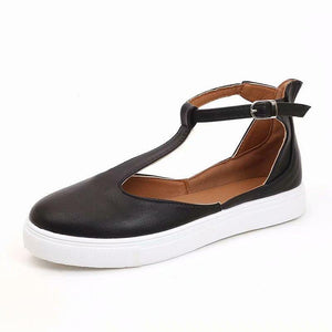 Women Flats Shoes Autumn Rome Style Buckle Strap Casual