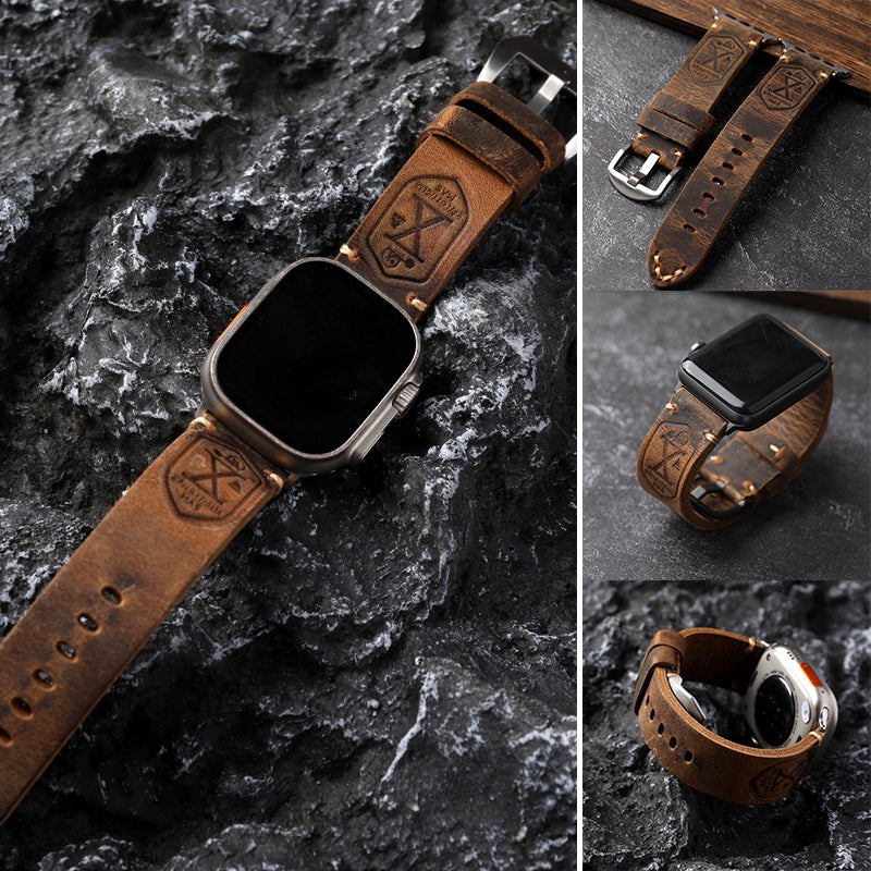 Handmade Vintage Leather Apple Watch Band