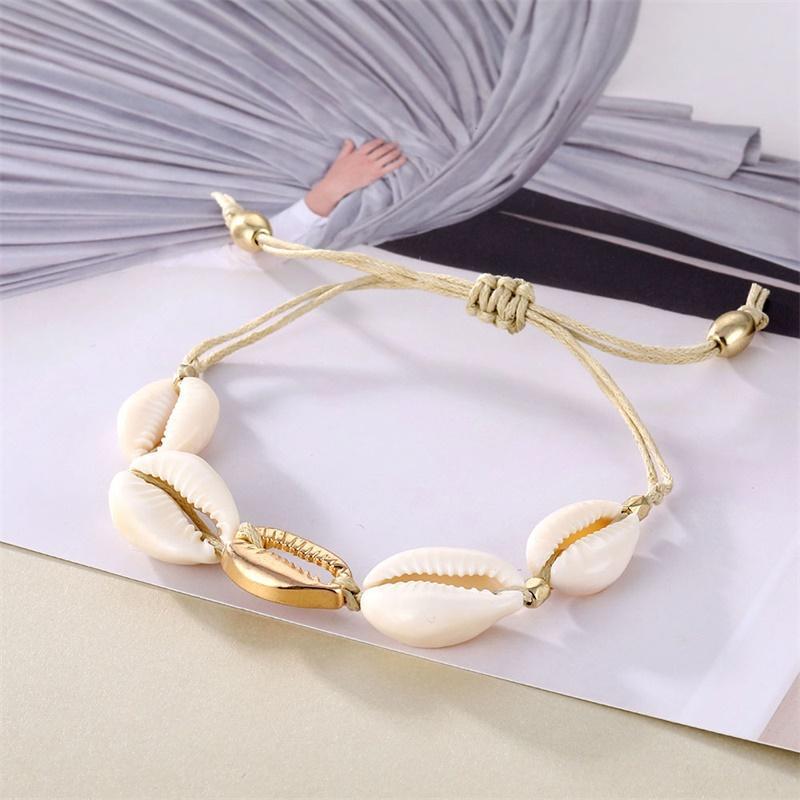 Women Cowrie Shell Bracelets Delicate Rope Chain Bracelet