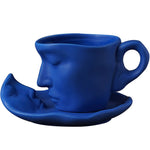 Metal touching face creative ceramic kiss Coffee cup