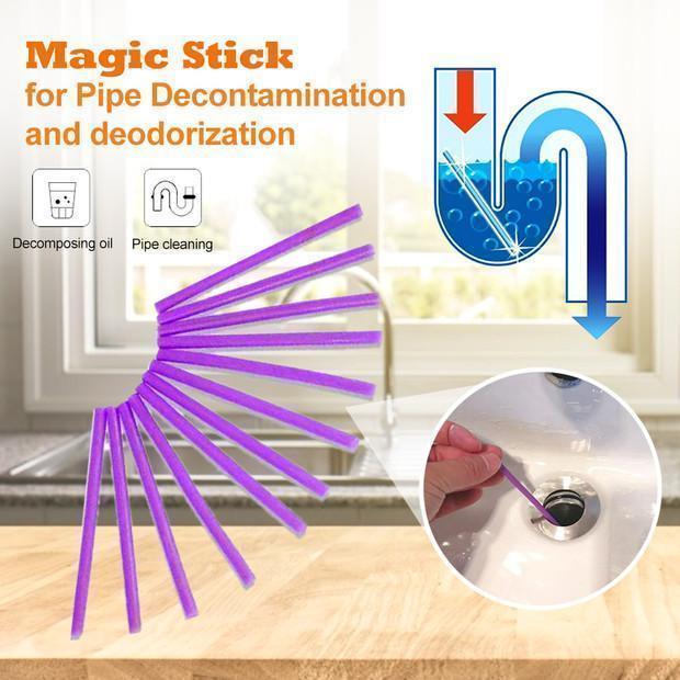 Magic Stick for Pipe Decontamination & Deodorization (12 PCS)