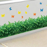 Nature 3D Flowers Green Grass Wall Decoration
